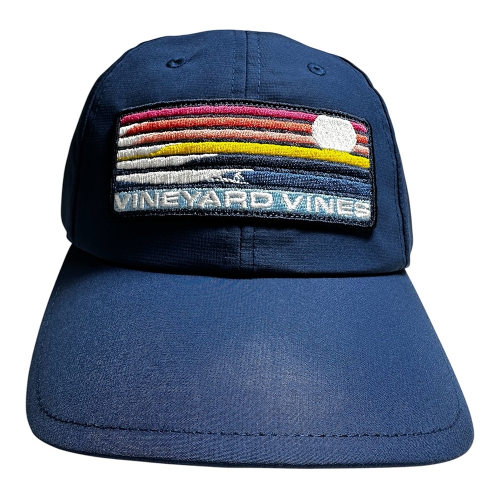 VINEYARD VINES ON THE GO SURF STRIPE PATCH 
PERFORMANCE BASEBALL HAT.NWT